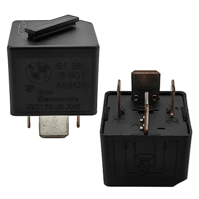 Image of Relay 61366901469, V23136 J6 X48 Multi Use for BMW Does Not Start E90 E91 E92 E93 Cas Module Four Pin A/C Mini Relays 12V 70A
