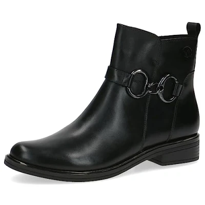 Image of CAPRICE Women&#039;s 9 25300 41 Flat lace up Ankle Boots, Black (Black Nappa), 4.5 UK