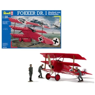 Image of Revell 04744 Fokker Dr.1 &quot;Manfred von Richthofen&quot; 1:28 Scale Unbuilt/Unpainted Plastic Model Kit