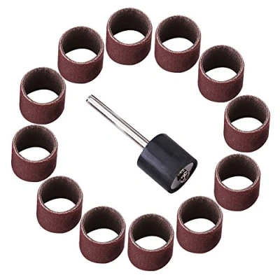 Image of Drum Sanding Sandpaper Bands Sleeves Mandrel Woodworking Craft Polishing Kit 80/320/600Grit (#320), Abrasives