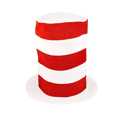 Image of Adults Striped Cat In The Hat Fancy Dress World Book Day Character Dr Suess