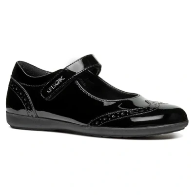 Image of Geox J IBERIDE Girl H Ballet Flat, Black, 1 UK