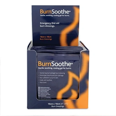 Image of Reliance Medical Burnsoothe Cooling Gel Immediate Dressing For Burns In First Aid Sterile Soothing, Non Adherent, Toxic, Minimize Trauma And Skin Damage, 10 Cm x Cm, (Pack Of 10)