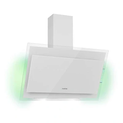 Image of Klarstein Cooker Hood, Extractor Fan for Kitchen w/Dishwasher Safe Aluminium Grease Filter, 601m3/h Airflow, LEDs, Touch Controls Hoods, Wall Mount Steel Vent