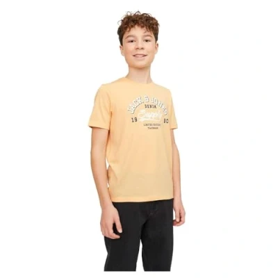 Image of JACK &amp; JONES Men&#039;s Logo T Shirt, Apricot Ice, 7XL