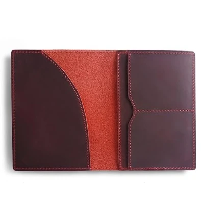Image of DONGKER Travel Passport Wallet,Leather Holder Cover for ID Card Credit Cards Flight Tickets