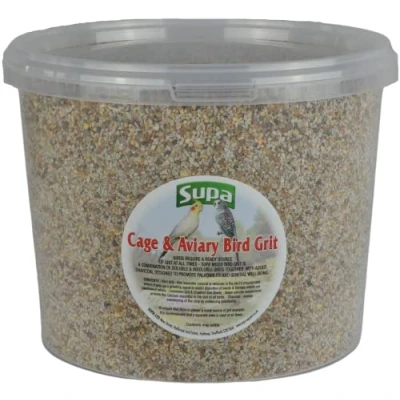 Image of Supa Cage And Aviary Bird Grit, 3 Litre Bucket, Combination Of Soluble &amp; Insoluble Grits Charcoal Which Aids Good Health, Digestions Increase Vitality (Package may vary)