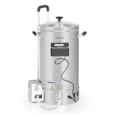 Image of Klarstein Brauheld Pro Mash Kettle Beer Brewing System, Power: 100 2500 W, MemoryBrew: 11 Programmable Steps, Timer: 1 99 min, Temperature 30 C, Stainless Steel Silver, litres