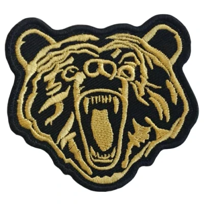 Image of Grizzly Brown Bear Iron Sew on Embroidered Patch