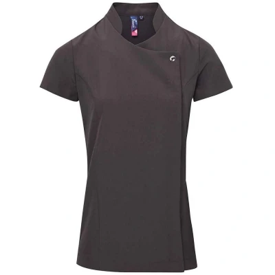 Image of Premier Womens/Ladies Blossom Short Sleeve Tunic (Dark Grey) Size 14 UK