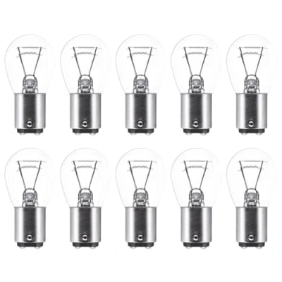 Image of 10 x Netagon 380 12V P21/5W Car &amp; Van Stop Brake Tail Fog Reverse Light Bayonet Bulbs BAY15D