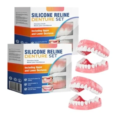 Image of Luhaka Silicone Reline Denture Set, Bikenda Kit, Seurico False Teeth, Soft Easy Use Kit for Dentures (2set)