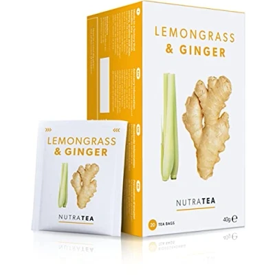 Image of Nutra Tea Lemongrass &amp; Ginger 60 Bags Herbal (3 Pack)