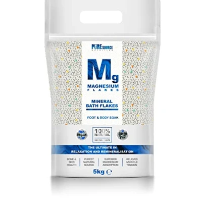 Image of Magnesium Flakes 5KG Foot Body Bath Soak Mineral for Dead Sea Salt Chloride Salts Vegan GMO Free Gluten by PSN
