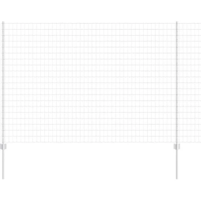 Image of vidaXL Euro Fence with 10 U Posts Silver 1,6x10 m Steel