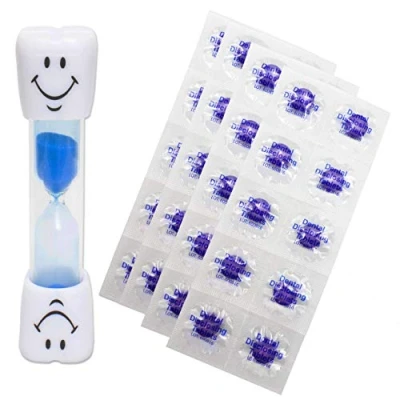 Image of Smile Toothbrush Timer &amp; 40 Disclosing Tablets (Blue Timer)