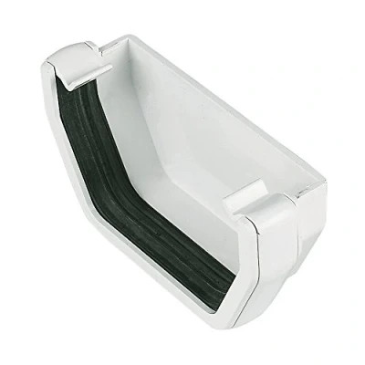 Image of FloPlast RES1W White Square Line External Stop End 114mm