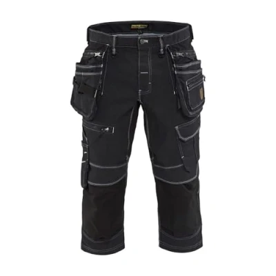 Image of Blaklader Pirate Short Stretch X1900 with Cordura Denim, Marine Blue/Black, Size C52/46