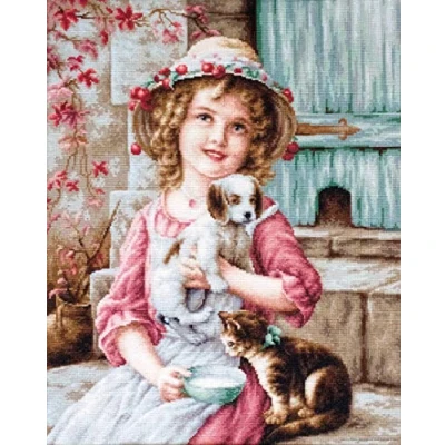 Image of Luca S Best of Friends Counted Cross Stitch Kit