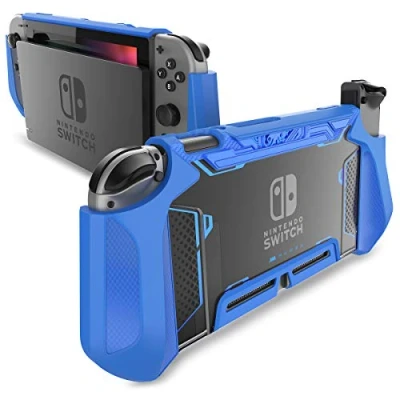 Image of mumba Case for Nintendo Switch, Robust Protective Case, Hybrid TPU Handle Cover Blue