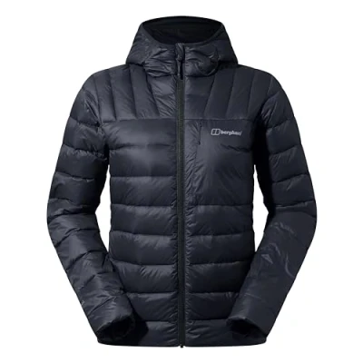 Image of Berghaus Women&#039;s Silksworth Hooded Down Jacket Padded Extra Warm Lightweight Packable, Black, 6