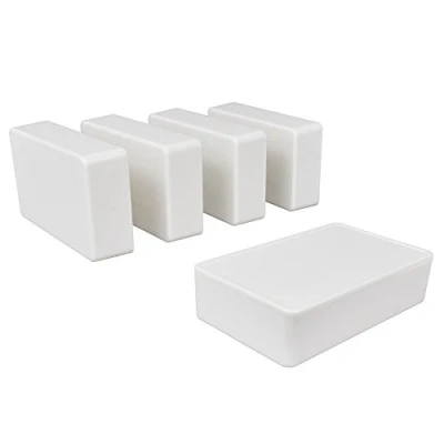 Image of Project Box Therlan 5 Pack Dustproof Electronics DIY ABS Junction Plastic Prototype Enclosure Universal Connecting Case For Indoor Outdoor 100mm x 60mm 25mm (White)