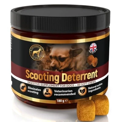 Image of GastroBalance Dog scooting Treatment Natural Scoot Stopper 60 tasty soft chews to stop dogs (Bacon flavour)
