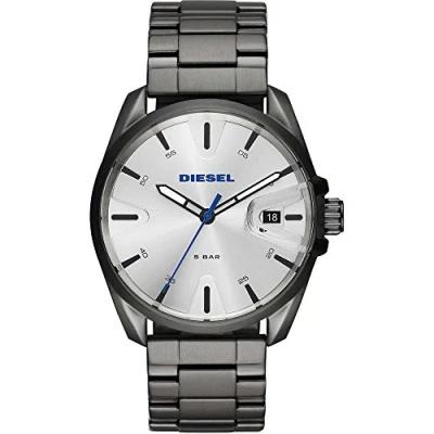 Image of Diesel Watch for Men Ms9 Nsbb, Three Hand Date Movement, 42 mm Gunmetal Stainless Steel Case with a Strap, DZ1864