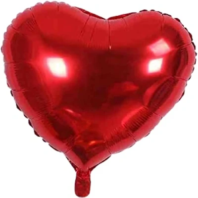 Image of 32 inch Heart Shape Balloons Red Colour Valentines Day Foil Helium For Decorations Wedding Birthday Party Balloons.