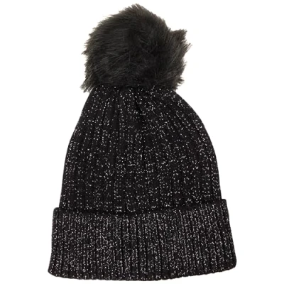 Image of collezione alessandro Women&#039;s Sylt Knitted hat, Black, One Size Fits All
