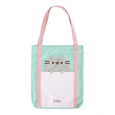 Image of Grupo Erik Pusheen Premium Cotton Tote Bag Shopping 14x16x2 inches Canvas Gift Gifts Cute Merchandise