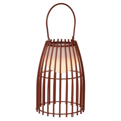 Image of Fjara Retro Table Lamp Outdoor Ø 17.5cm LED Dim. 1x0,3W 3200K IP44 3 StepDim Rust Brown