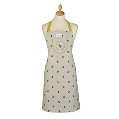 Image of Cooksmart British Designed Kitchen Aprons For Women 100% Cotton Apron With Pockets Modern Cooking Types Of Kitchens