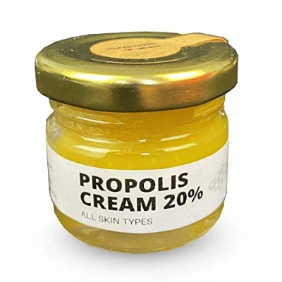 Image of Propolis Healing Ointment 100% Natural Bee Products, Pure Wax &amp; Beewax Ointment, 45g Homemade cream for Problem Skin, 20%