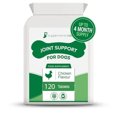 Image of Dog Joint Supplements For Senior Dogs Glucosamine and Chondroitin Pain Relief Anti Inflammatory Complex Arthritis Mobility Support Hip Care 120 Chicken Flavour Tablets