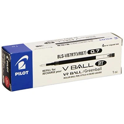 Image of Pilot Refills for Vball 7 Retractable Liquid Ink 0.7 mm (Box of 12) Red