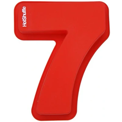 Image of HotShuffle 13 Inch (33cm) XL Silicone Number Cake Tin Mould Baking Birthday Anniversary (Number 7)