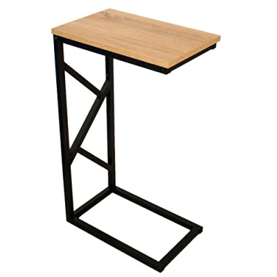 Image of bonVIVO® Designer Coffee Table GIORGIO, in Modern Wood Look with Black Steel Frame