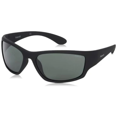 Image of Polaroid Men&#039;s PLD 7005/S RC YYV 63 Sunglasses, Black Rubber/Green Pz