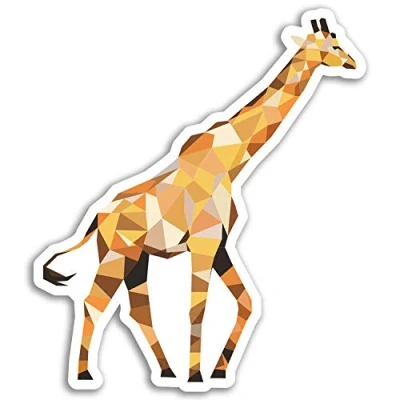 Image of 2 x 10cm Abstract Giraffe Vinyl Stickers Africa Sticker Laptop Luggage #18097 (10cm Tall)