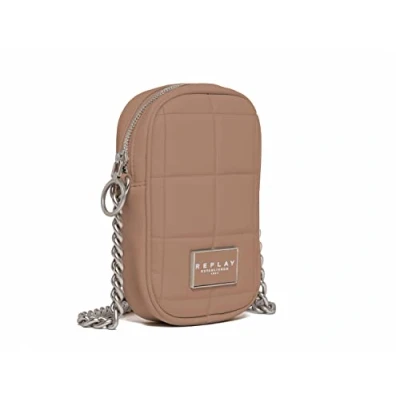 Image of REPLAY Women&#039;s Fw3345 shoulder bag, 074 Dirty Pale Beige, L 12 X H 18 D 3 CM