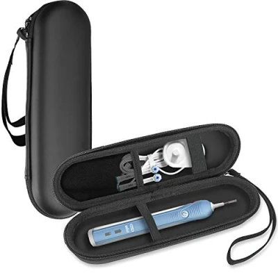 Image of ProCase Travel Case for Oral B Philips/Oral Pro Smartseries/IO Serie Sonicare Protective Clean Electric Toothbrush, Hard EVA Cover Storage Bag Holder with Mesh Pocket Accessories Black