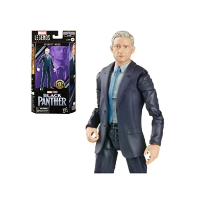 Image of Marvel Hasbro Legends Series Black Panther Legacy Collection Everett Ross 6 inch Action Figure Toy, 1 Accessory, 3 Build A Parts, F6844, Multicolor