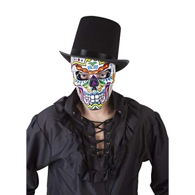 Image of Rubies Katrin Skull Mask for Adults, Day of the Dead Skeleton Mask, Official Halloween, Carnival and Parties