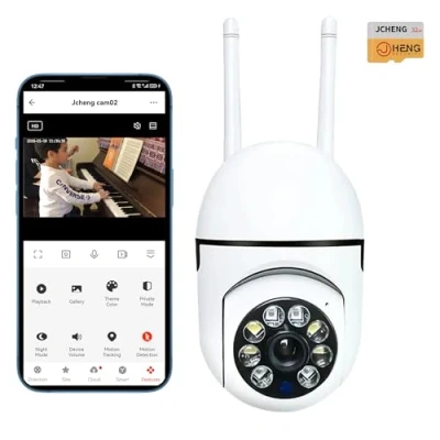 Image of JCHENG SECURITY Camera for Baby/Pets/Eldly/Office/Home PTZ 4MP HD,Work with Alexa/Google Assitant device Indoor