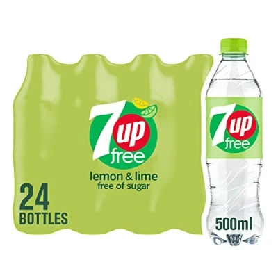 Image of 7UP Free Lemon &amp; Lime Flavoured Fizzy Drink Sugar 24 x 500ml