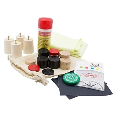 Image of Carrom 2116 Accessory Set for All Commercially Available Boards: Stones, Gliding Powder, Care Set, Feet