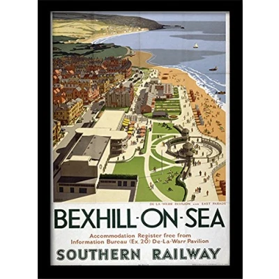 Image of Pyramid International Bexhill on Sea, 1&quot; Memorabilia, Multi Colour, 30 x 40 cm