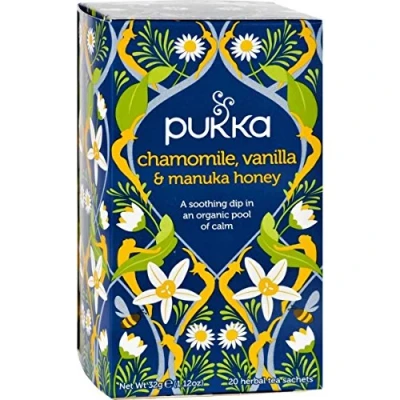 Image of Pukka Herbal Teas Tea Organic Chamomile Vanilla And Manuka Honey 20 Bags Case Of 6