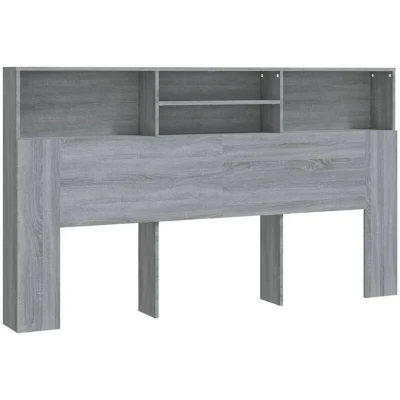 Image of vidaXL Headboard Cabinet Grey Sonoma 180x19x103.5 cm